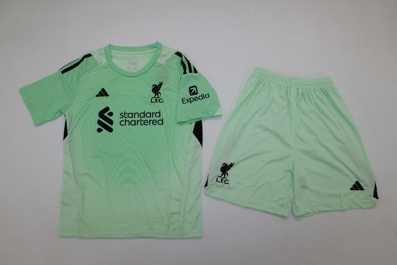 Kids-Liverpool 25/26 GK Green Soccer Jersey